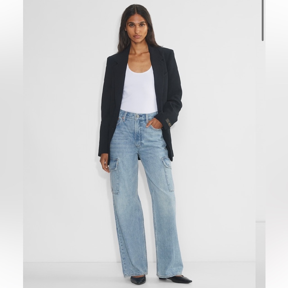 Aritzia Denim Forum Wide Leg Cargo Jeans - Picture 1 of 9